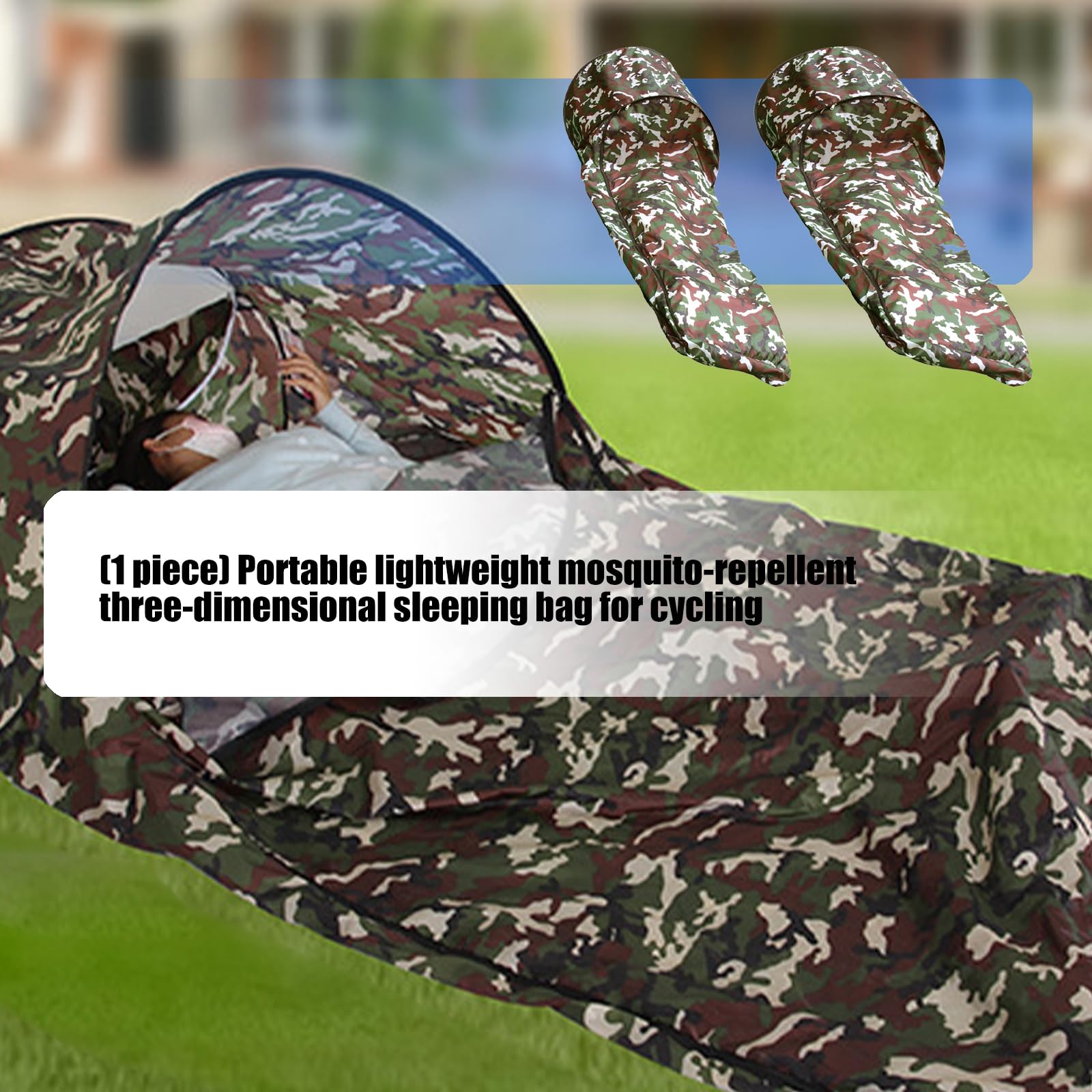 Funda para saco de dormir portátil, ligera, aislada, para camping, para viajes al aire libre, senderismo, fácil de usar, portátil, ligera, aislada, funda para saco de dormir