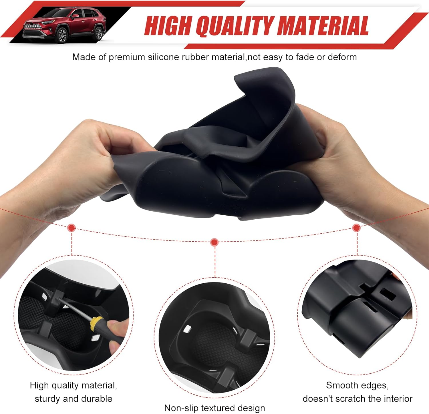 Cup Holder Coaster Fit for 2022-2025 Toyota RAV4 Accessories Cup Holder Mat Pad Inserts Interior CupHolder Liner for 2024 Toyota RAV4(for RAV4)