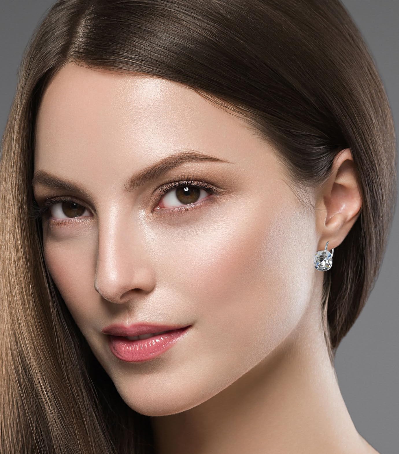 Elegante 925er Silber Ohrringe - mit Marken Kristalle - Hypoallergene Geschenkidee Hochwertiger Schmuck für Frauen
