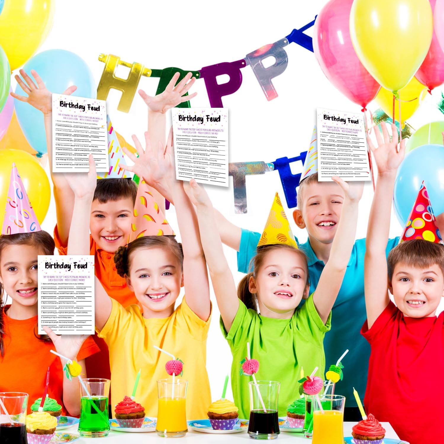 Adult Birthday Party Game, Birthday Feud Birthday Game Cards, Adult Birthday Party Game, Fun Novelty Cards for Birthday, Birthday Party Supplies Game Idea, 5 * 7 inches