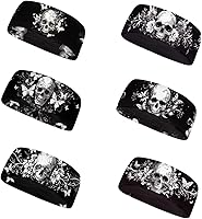 Vista 9 de Forchrinse Girasol con texto impreso, 6 piezas, diadema deportiva para sudar suave y elástica, bandas para el cabello, unisex, para deportes al aire