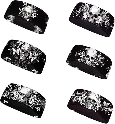 Miniatura 9 de Forchrinse Girasol con texto impreso, 6 piezas, diadema deportiva para sudar suave y elástica, bandas para el cabello, unisex, para deportes al aire