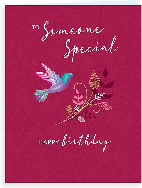 Luxury Beautiful Contemporary Birthday Card Someone Special - 8 x 6 inches - Koko Designs, K70061,White