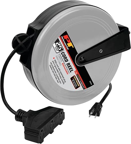 Miniatura 10 de Performance Tool 1 carrete de cable retráctil de color grisnegro