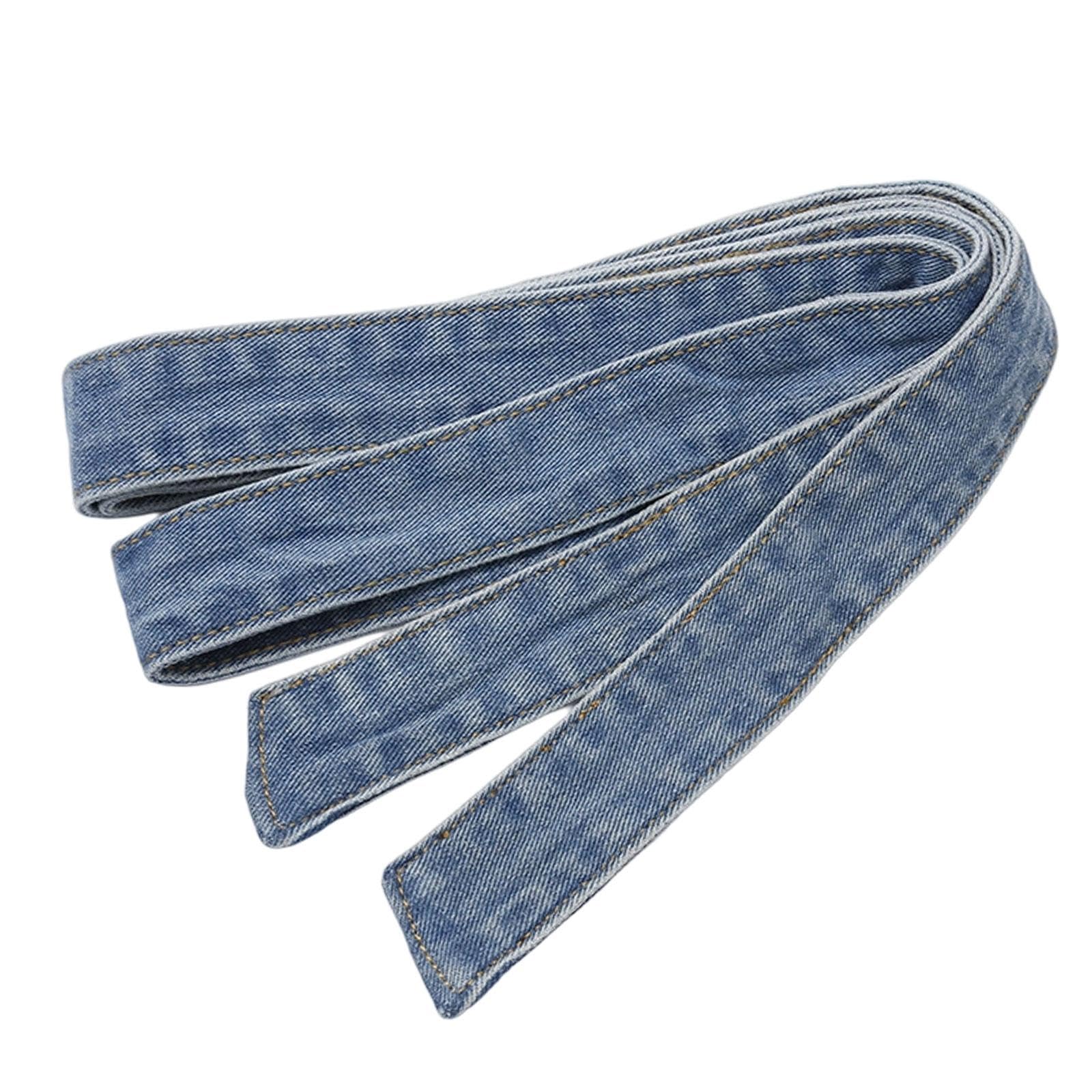 ZOOMELLA Denim Waist Belt 3.6 Cm Wide Fashion Waist Band for Dress Trench Coat Casual Blue Clothing, Shoes & Accessories| Womens Accessories| Belts-picture-37