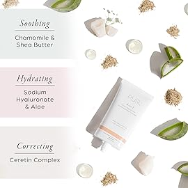 PR MINERALS 4-in-1 Tinted Moisturizer with SPF 20 - Hydrating Skin Tint Face Moisturizer, Primer & Foundation with Shea Butter, Aloe Vera & Vitamin B3 - Vegan Friendly, Paraben Free (Dark Almond)