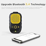 ShellHome Wearable Bluetooth Speaker, 30H Working Time Magnetic Clip-On Wireless Jobsite Pro Water-Resistant Portable Speaker — Built-in Mic for Hands-Free Music and Calls