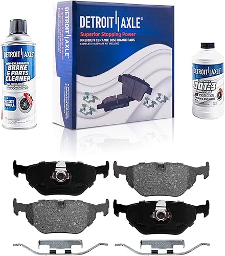 Miniatura 141 de Detroit Axle - Kit de freno para pastillas de freno de cerámica Ford Mustang Base GT 2000 2001 2002 2003 con repuesto de hardware delantero y trasero