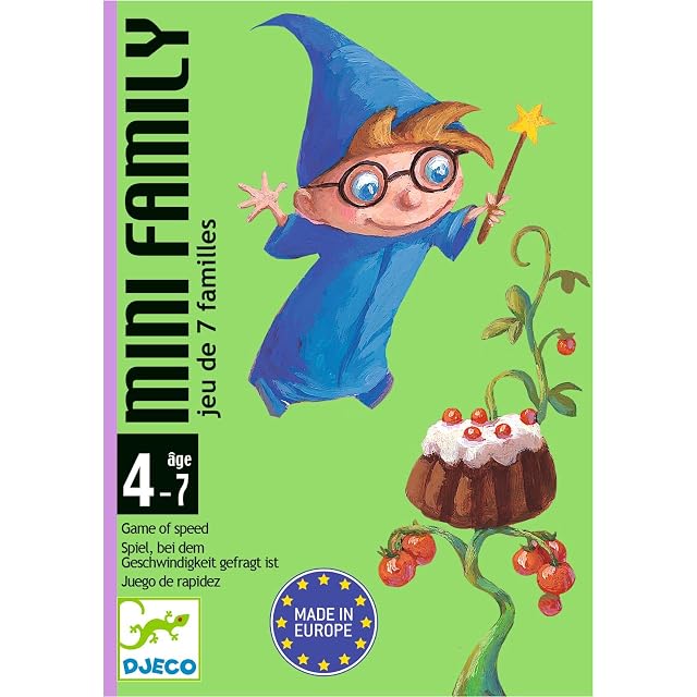 Djeco - Juegos de Cartas, Cartas Mini Family, Multicolor (36)