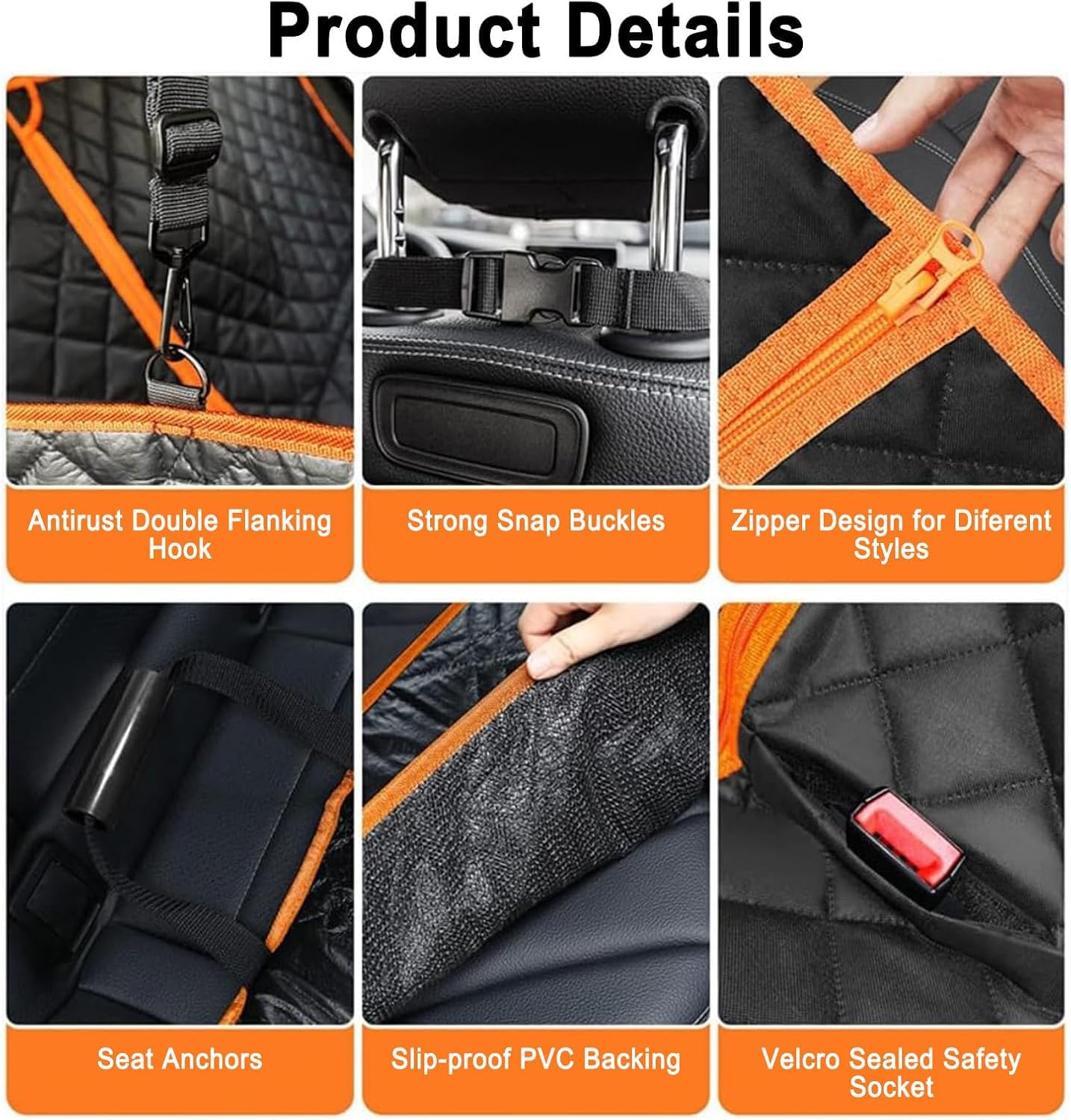 Funda Coche Perros Asiento Trasero para Hyundai 7th Generation Elantra 2021-2025