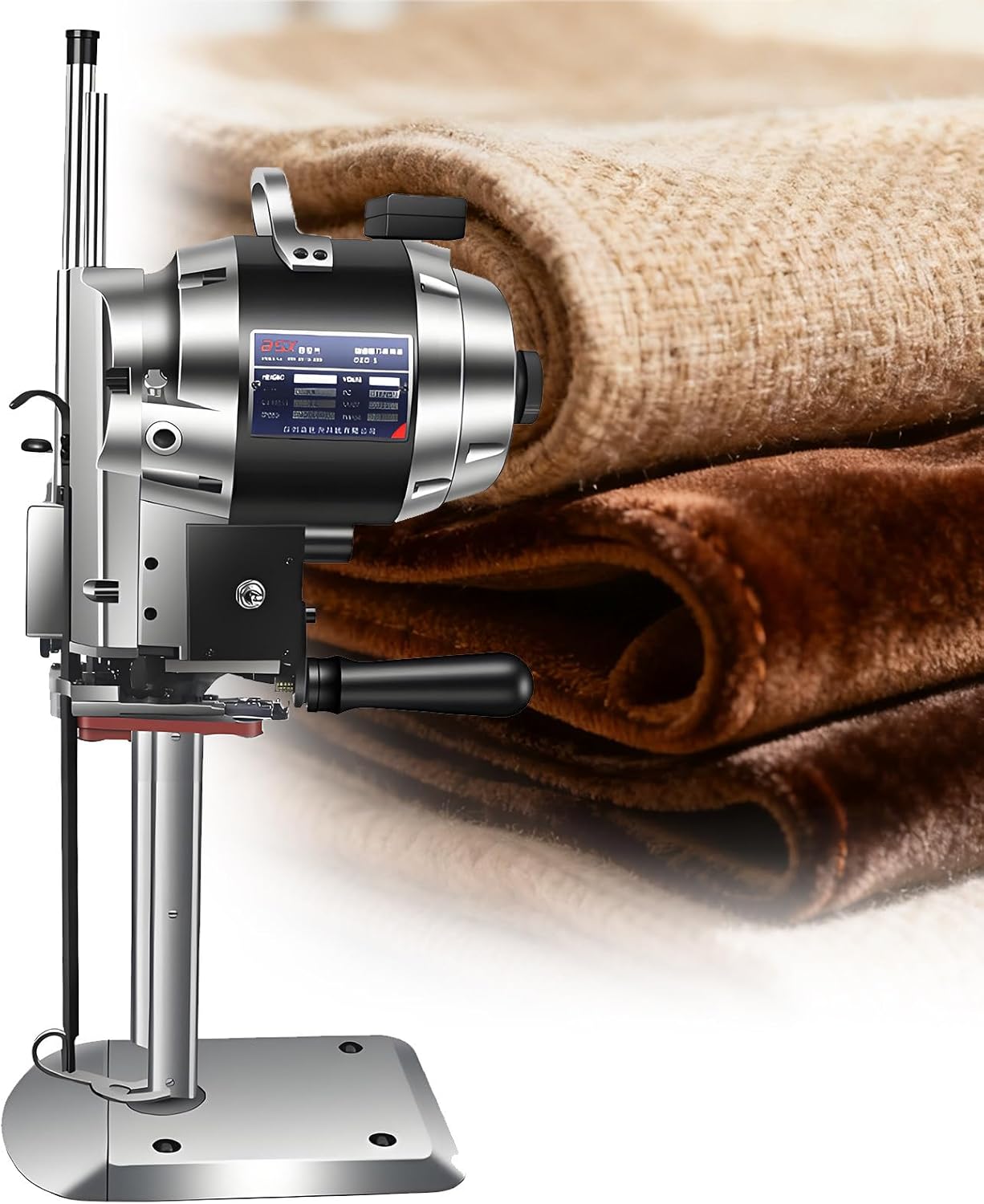 Industrial Automatic Sharpening Fabric Cutter,Straight Knife Fabric Cutting Machine,Steel Straight Blade Machine with Durable Copper Motor, for Multilayer Leather,Cloth,Textile 12