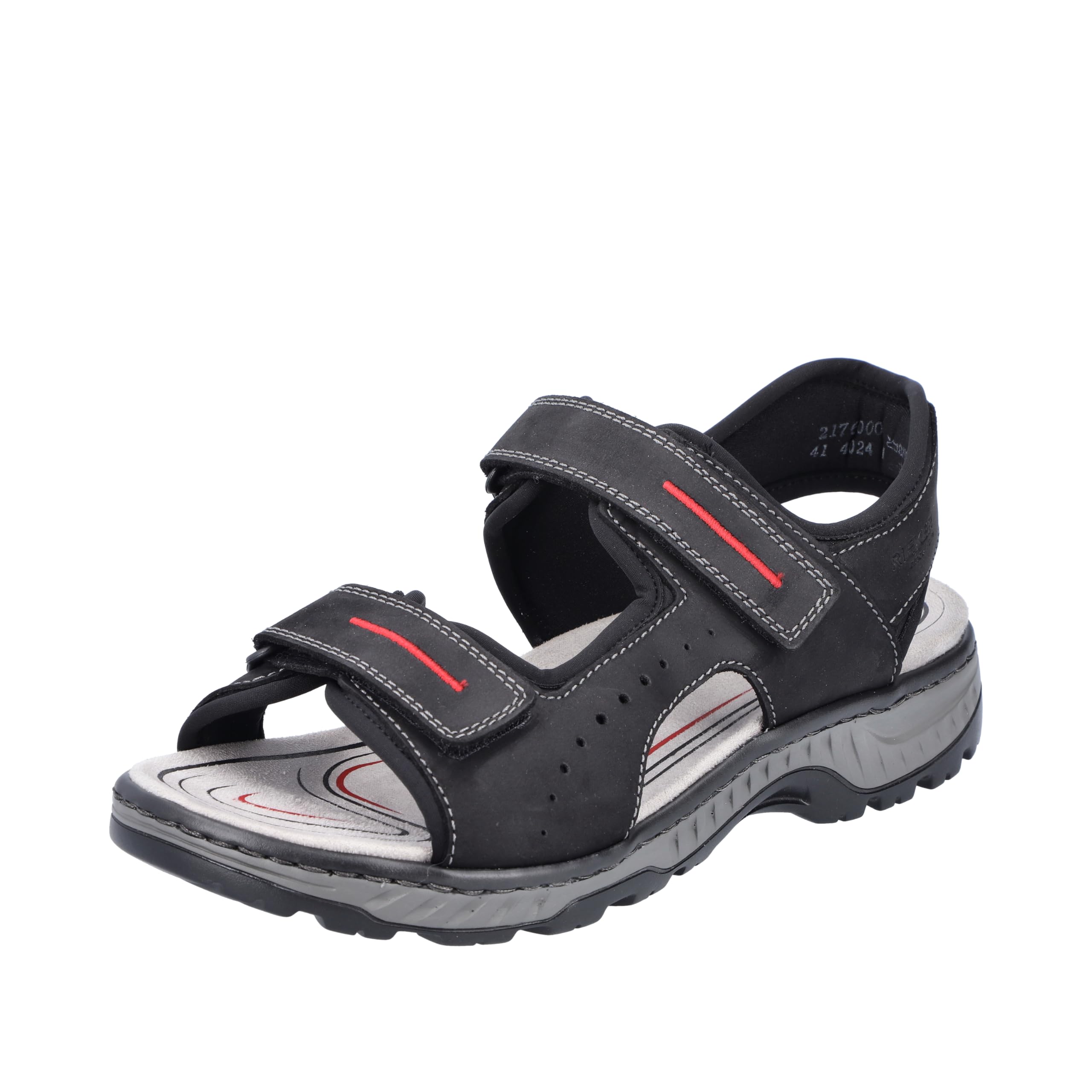 Rieker Men's 21760 Sandal, Black, 10.5 UK