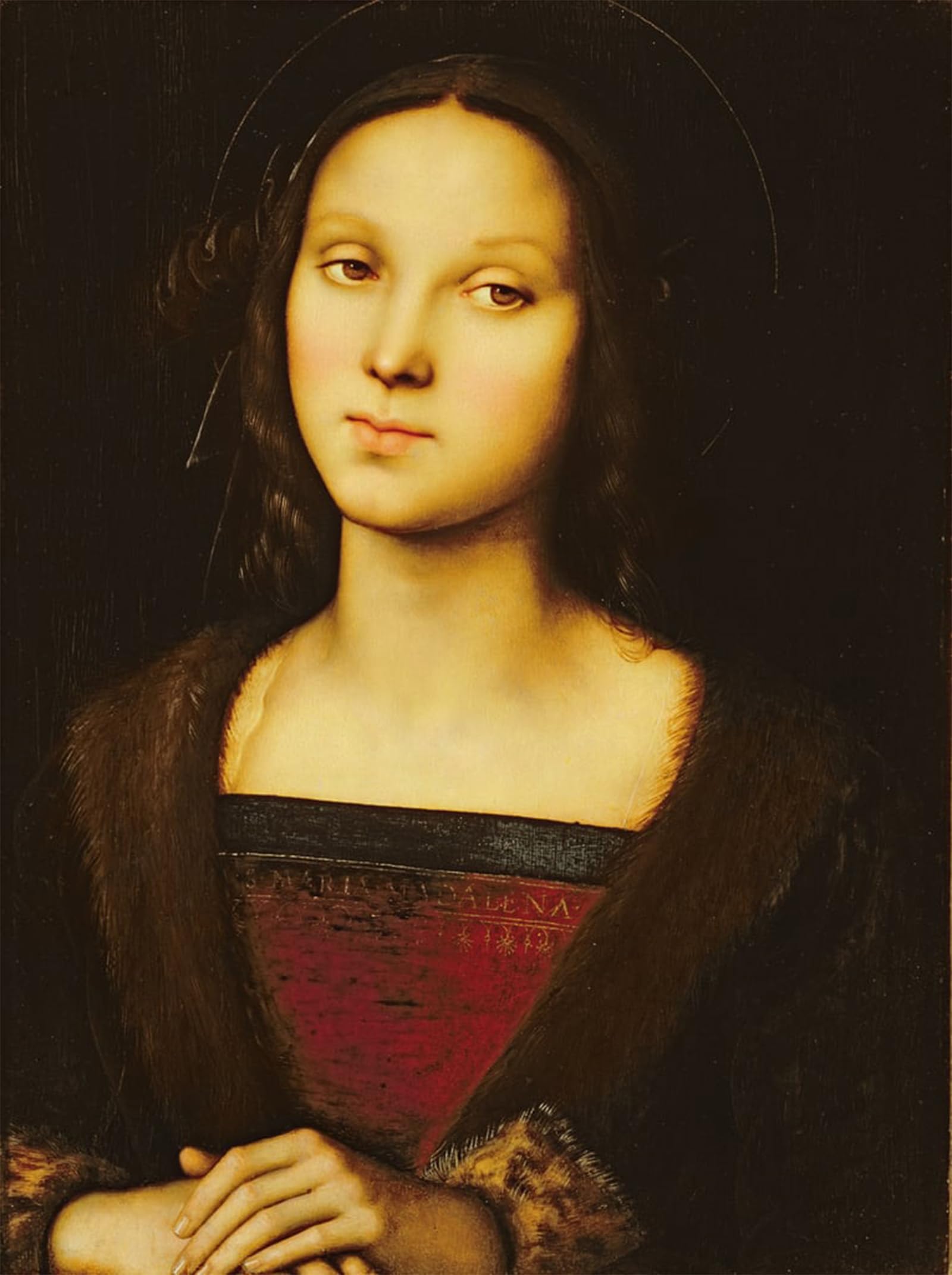 ARTXLXXBN Famous Painting Canvas Artwork Graffiti Print St.mary Magdalene by Pietro Perugino Portrait Canvas Image for Home Decor 60x90cm