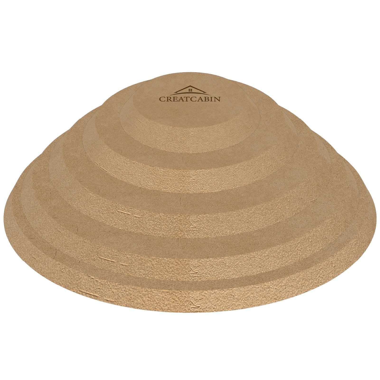 CREATCABIN 5 Stück Runde Töpferformen Keramikplatten Formformen 5 Größen Holz Töpferformen Ton Töpferformwerkzeuge MDF Keramik Schalen Teller Slump Form Für Handbauplatten DIY Bastelbedarf