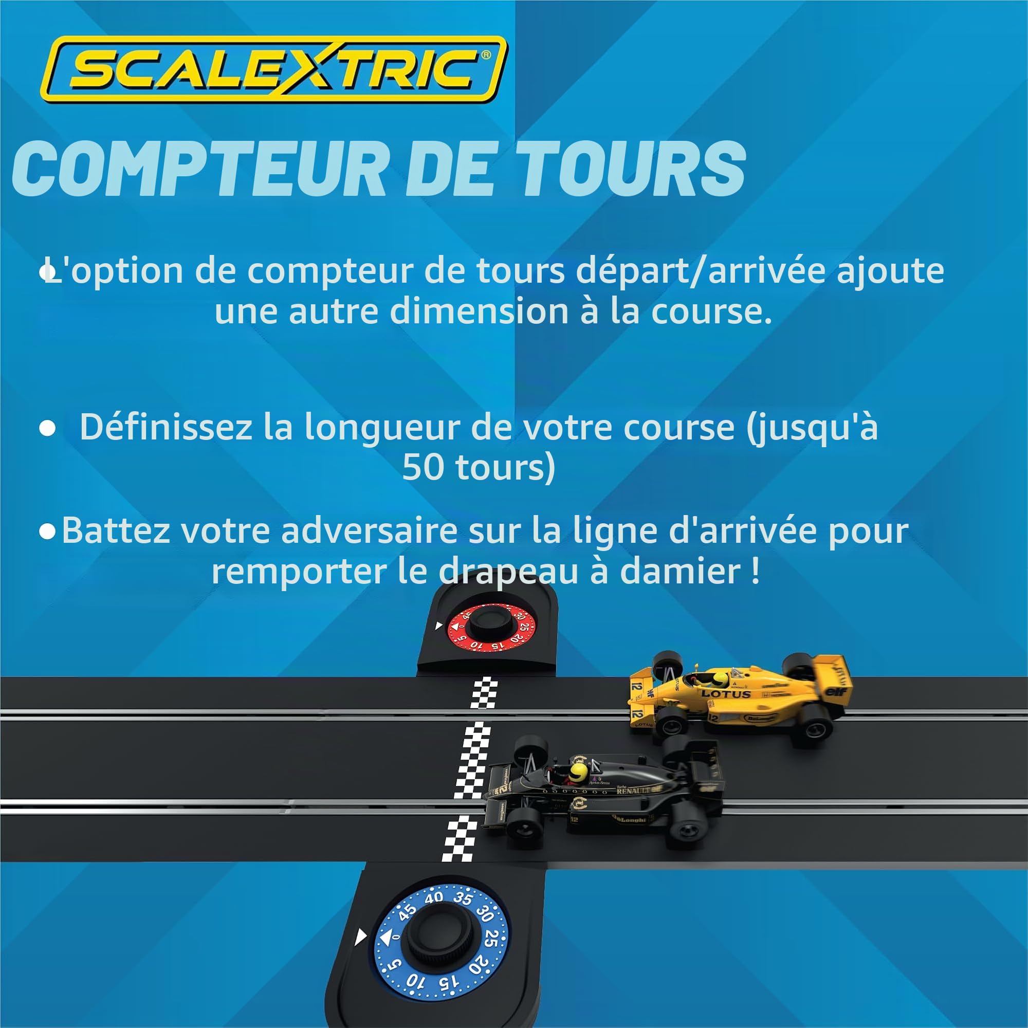 Scalextric Ensemble de Pistes de Course à partir de 5 Ans pour Enfants – Circuit de Vitesse du Grand Prix des années 80 – Pistes de Course électriques pour garçons et Filles à partir de 5 Ans – Mini
