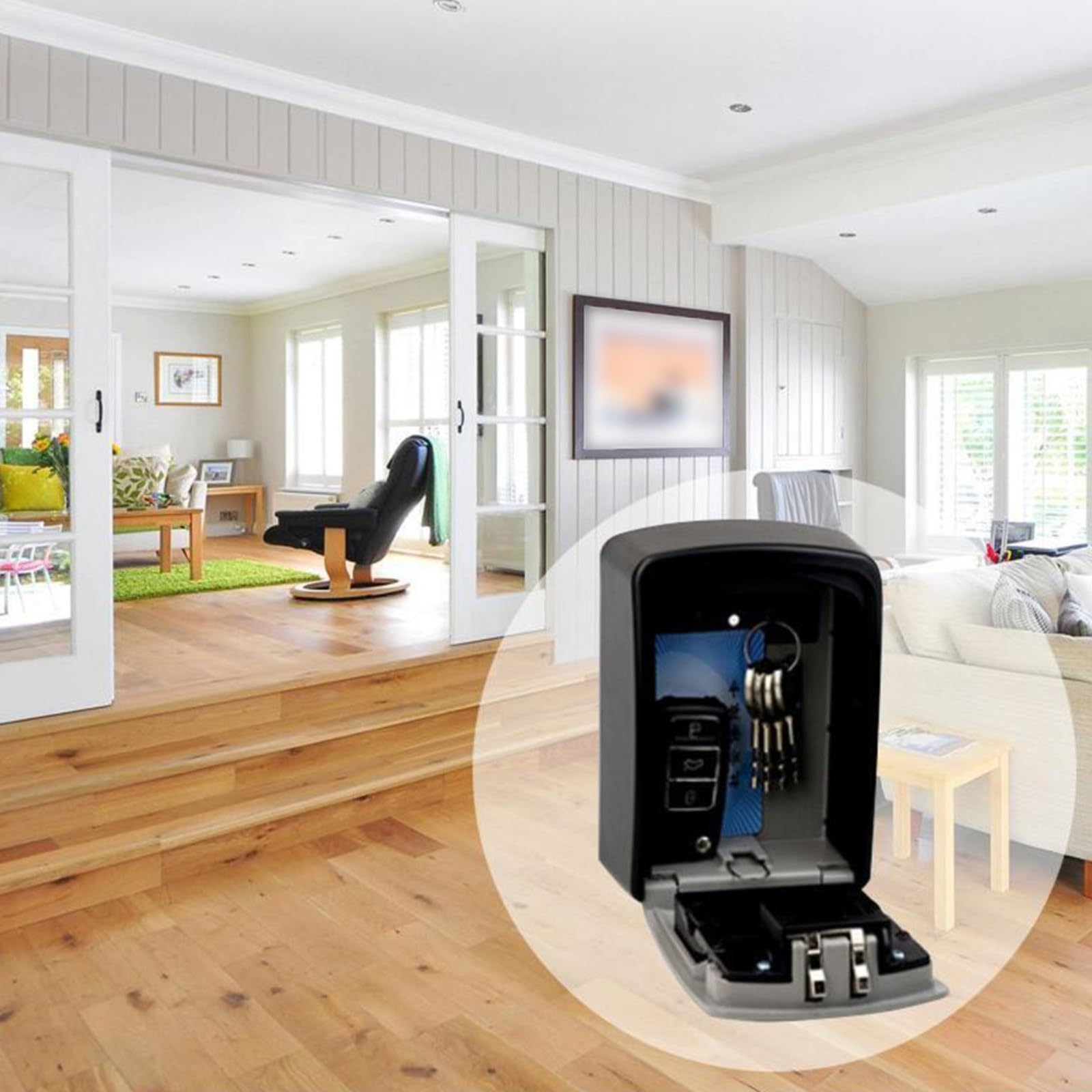 Caja de bloqueo inteligente con huellas dactilares, resistente a la intemperie para exteriores, caja fuerte electrónica para el hogar, oficina, agentes inmobiliarios y alquileres a corto