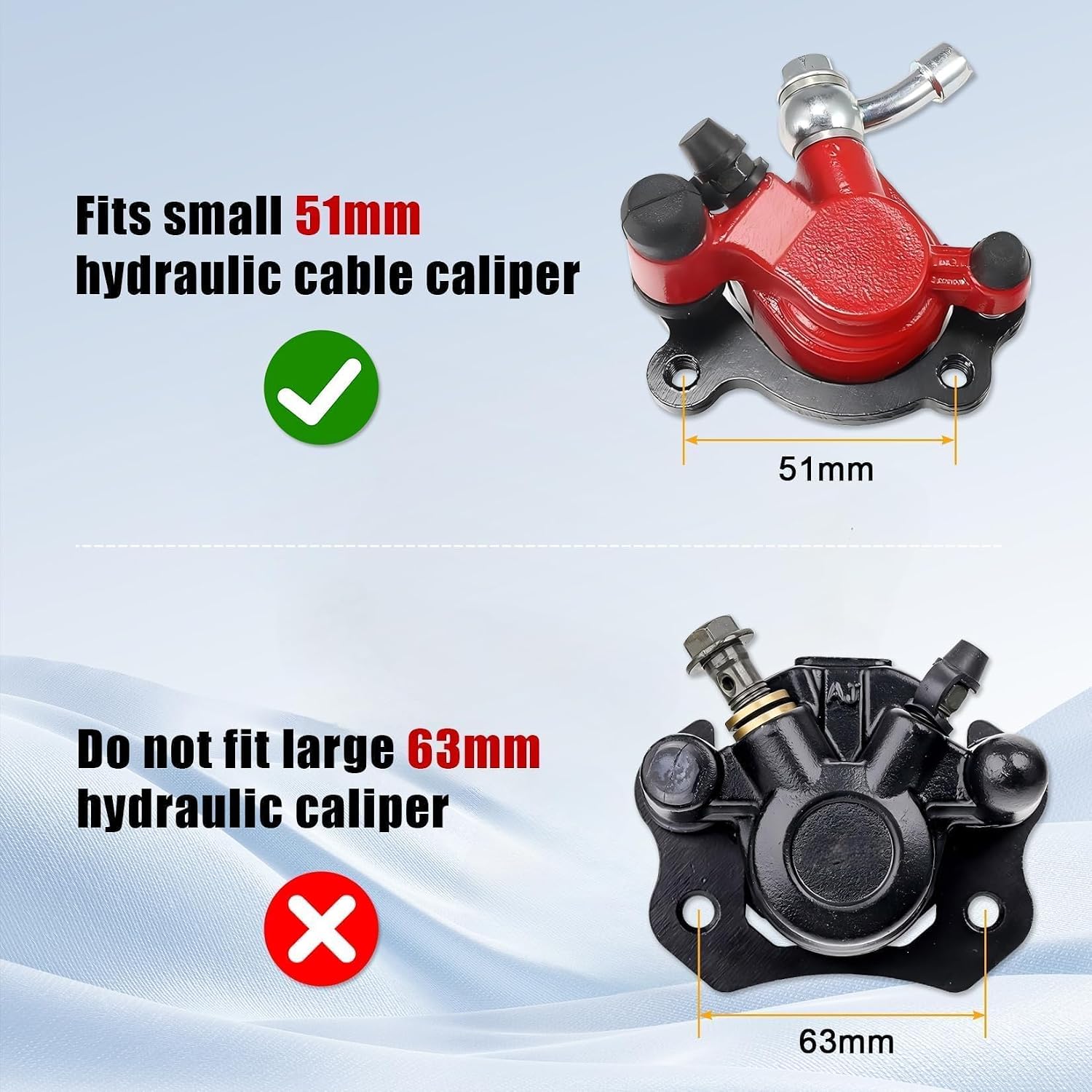 Mini Bike Brake Caliper Bracket, PSLER Mini Bike Hydraulic Brake Caliper Bracket Kit MMB80 Brake Caliper Bracket for Monster Mega Moto MM-B80 80cc MM-B105 105cc FRP GMB100 98cc for Coleman RB100 RT100