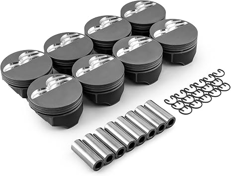 Speedmaster PCE305.1005.01 Compatible with Chevy SBC 383 ci 6.0" 4.000" 1.100" 0.927" Flat Top Hyper Pistons [Coated]