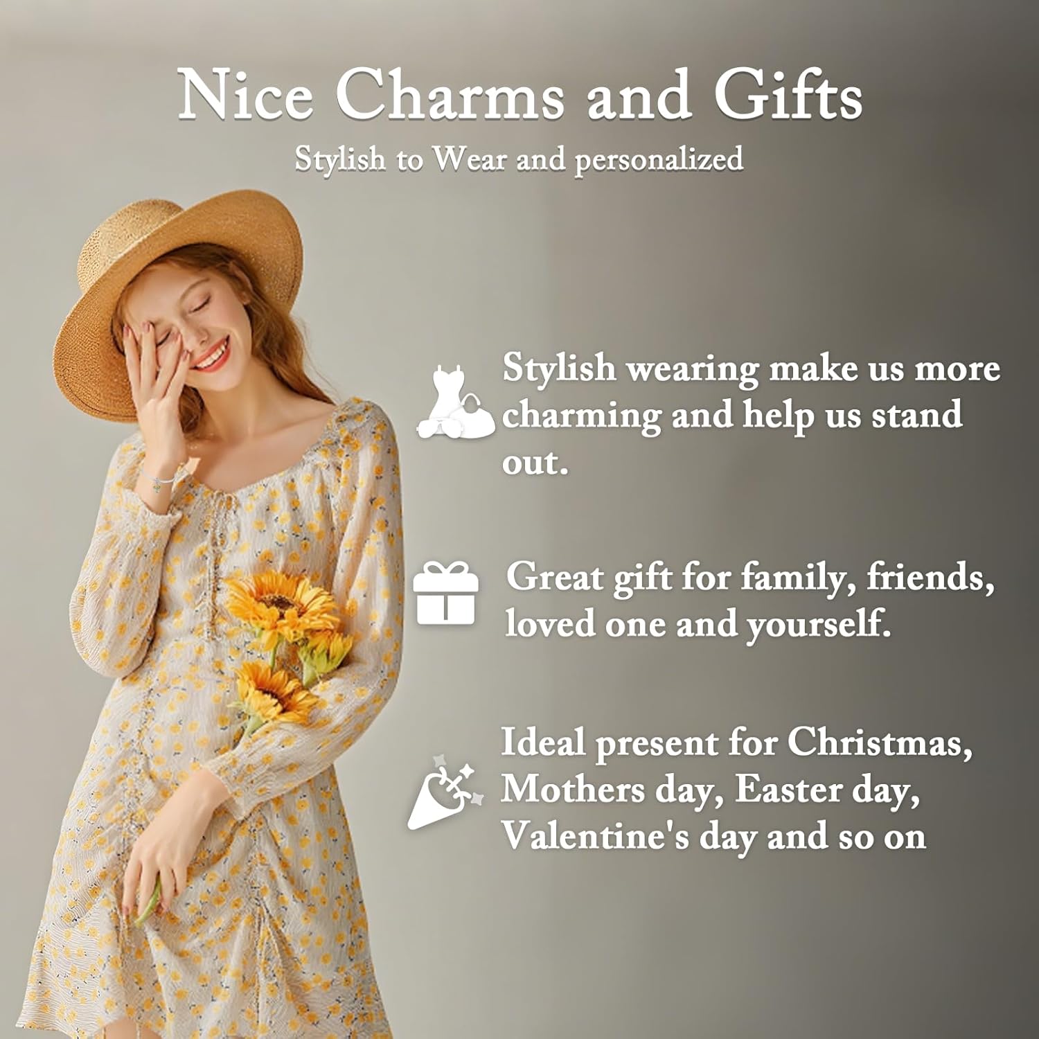 S925 Charms for Pandora,Gifts for Mom Couple Family Friend Love, for Birthday Anniversary Christmas Mothers Valentines Day Graduation, Bracelet Necklace Pendant Dangle Bead Charm Women - Image 4