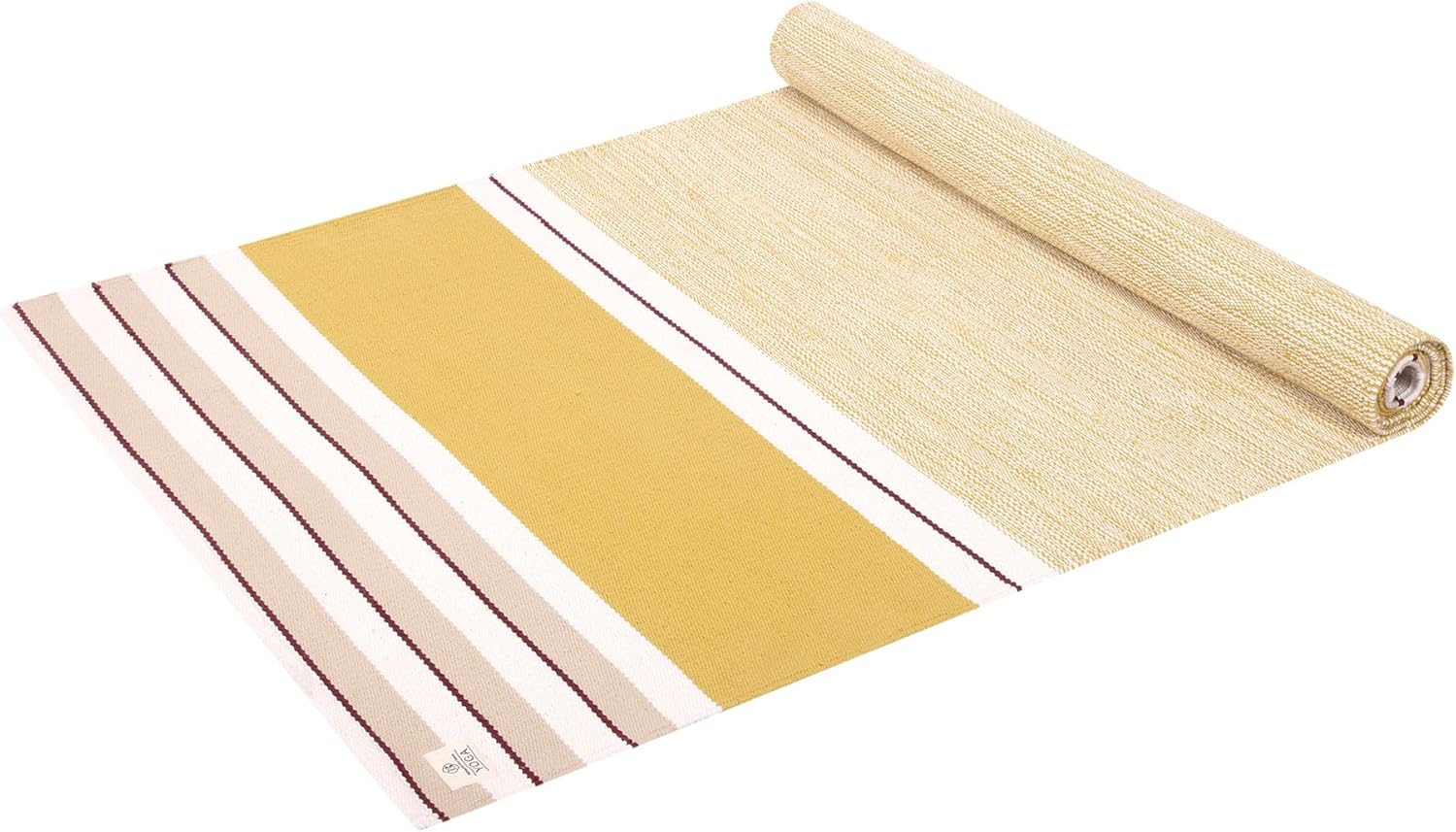 MELLOWBUFF Hand-Woven Cotton Yoga Mat – 100% Natural Cloth Yoga Rug for Hot Yoga, Exercise, Workout, Fitness & Meditation – Absorbent, Washable Yoga Rug, 78 x 28 Inches