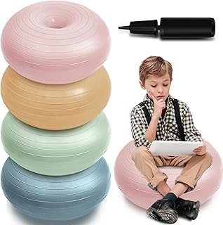Lewtemi 4 Pcs Flexible Seating for Classroom Elementary 20 Inch Yoga Ball Chair Inflatable