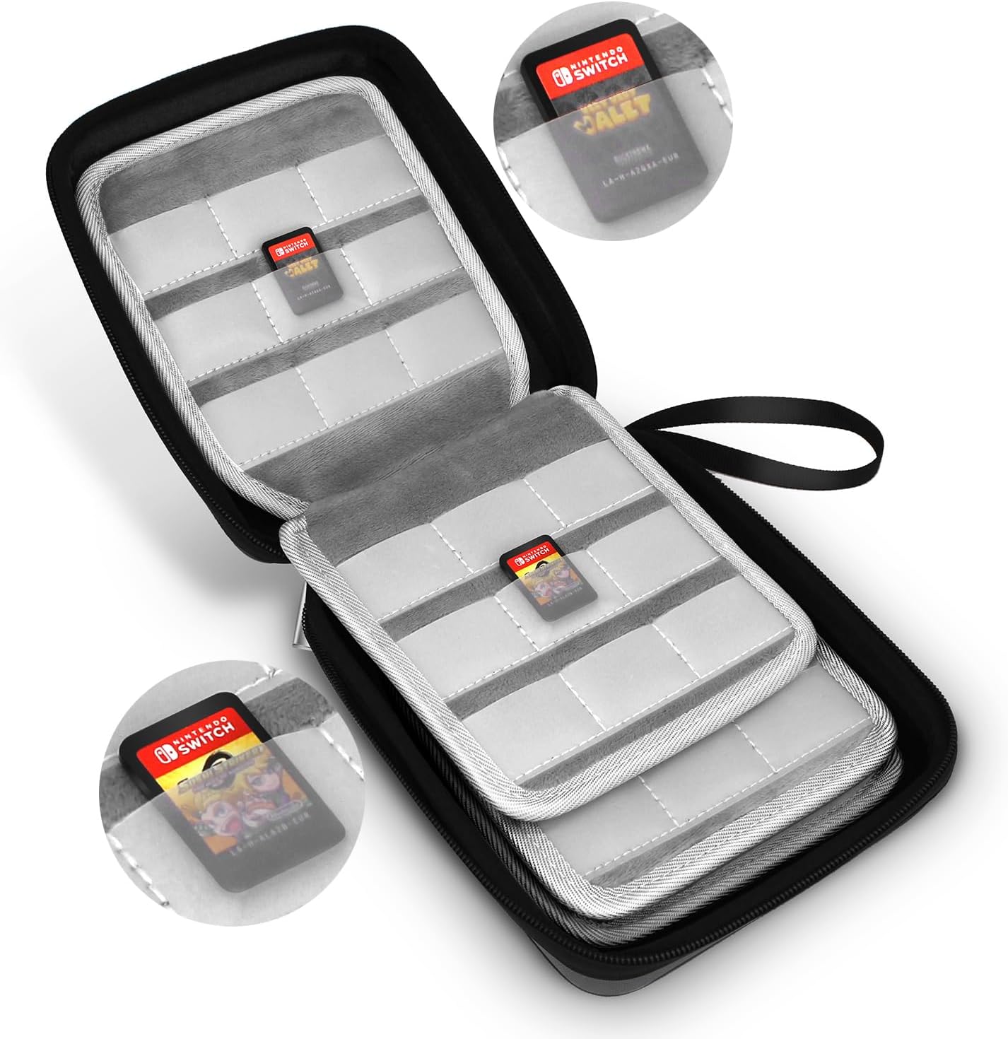 DBCOAST Nintendo Switch torbica za pohranu igraćih kartica, siva boja, 72 mjesta za kartice