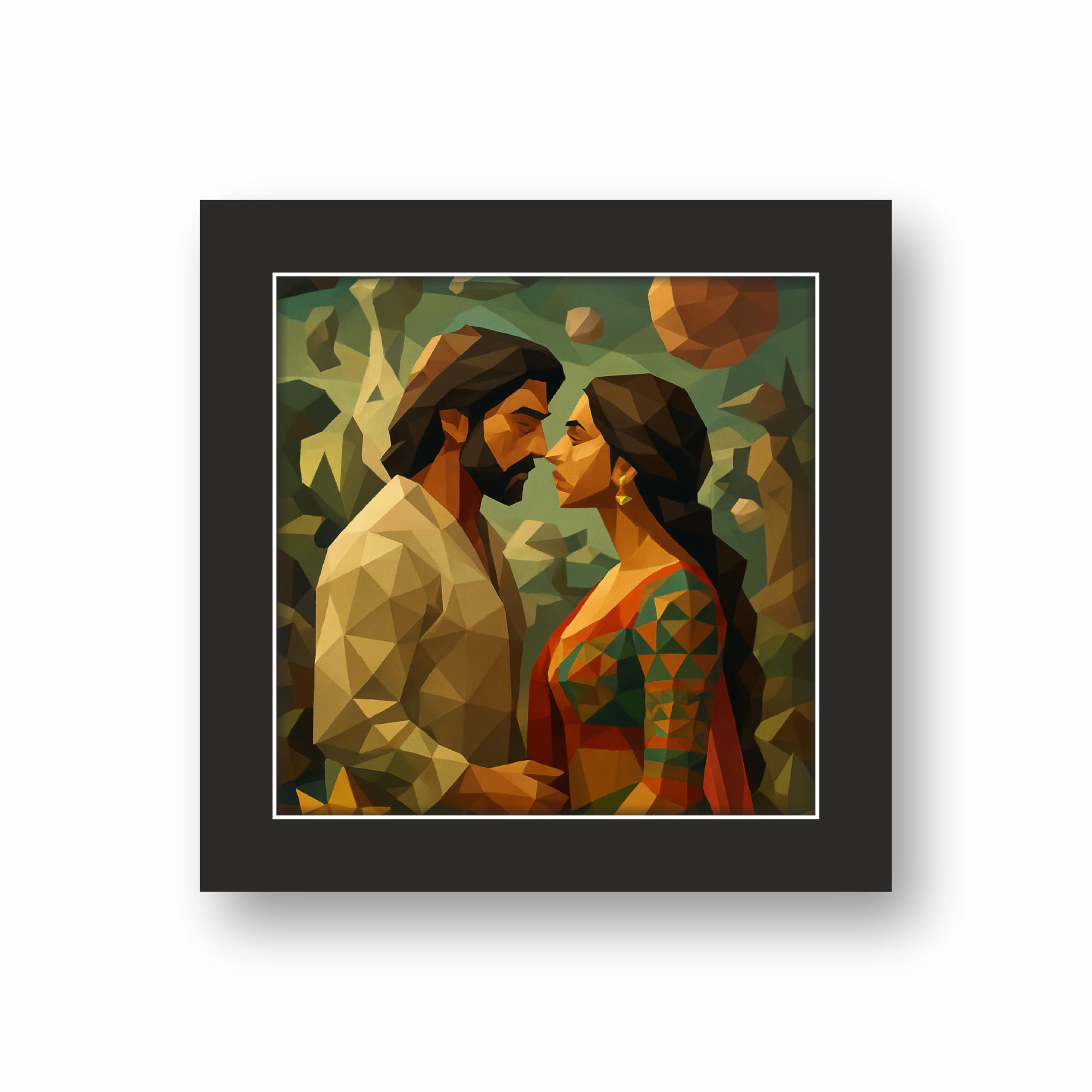Low Poly Art Style Frame - Personalized Geometric Artwork – view 4