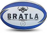 Bratla Pro Training Rugby Ball Size 5 & 4 - Hand Sewn, 3-Ply Backing, Superior Grip for Clubs, Schools & Match Prep