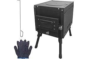 Small Portable Camping Wood Burning Stove for Outdoor Cooking and Heating!