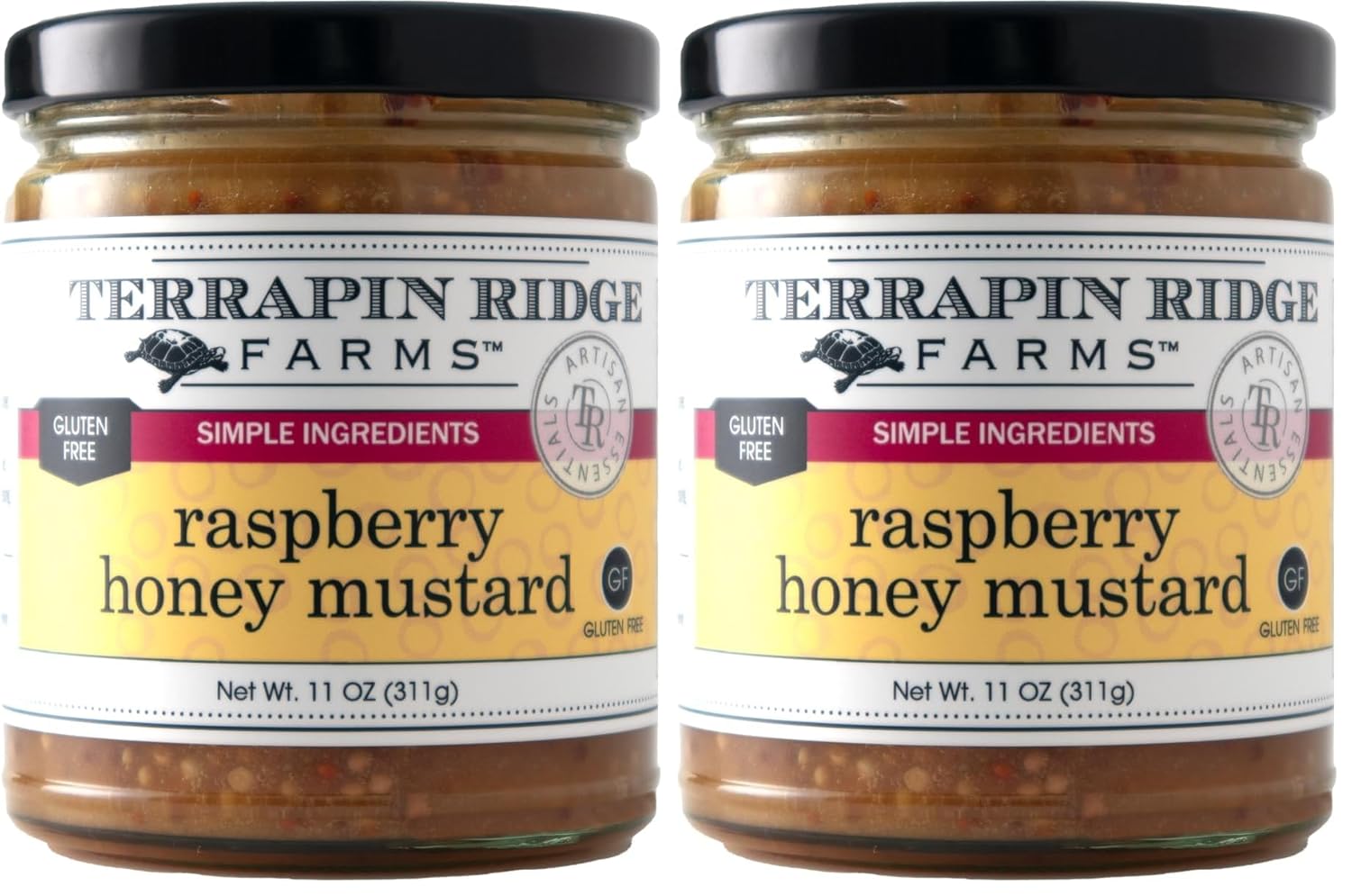 Raspberry Honey Mustard – Sweet & Tangy Mustard for Sandwiches, Dips & Dressings, Gluten & Dairy Free by Terrapin Ridge Farms – 11 oz jar (Pack of 2)
