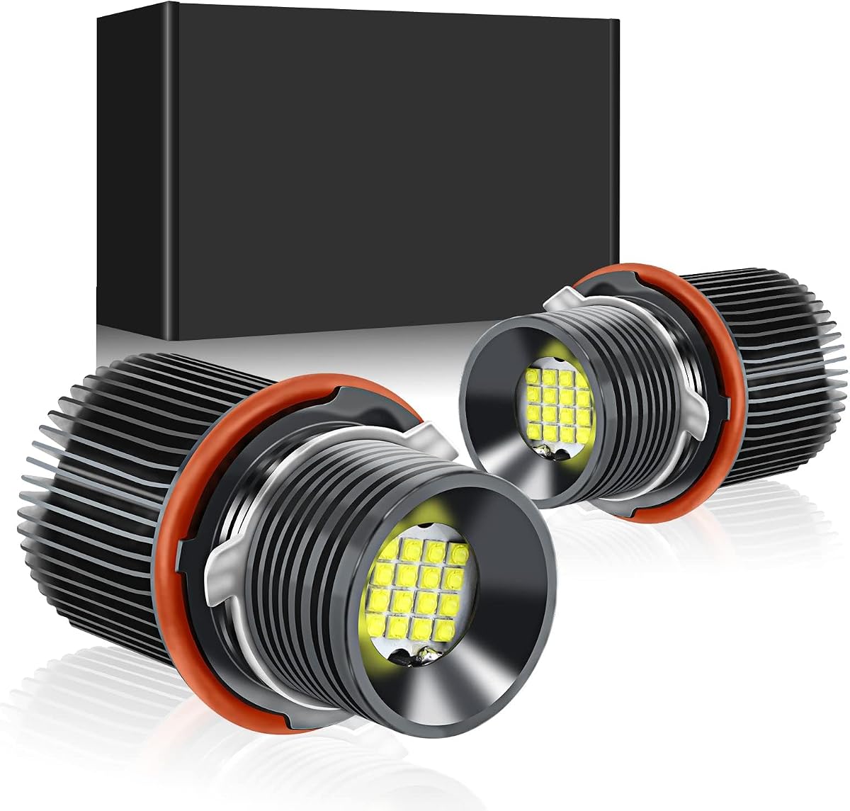 E39 LED Angel Eyes Ring Halo Bombillas E53 Luces de marcador compatibles para BMW 1 5 6 7 Serie X3 X5 (E39 E53 E60 E61 E63 E64 E65 E66 E83 E87), lámparas blancas de 160W 6000K