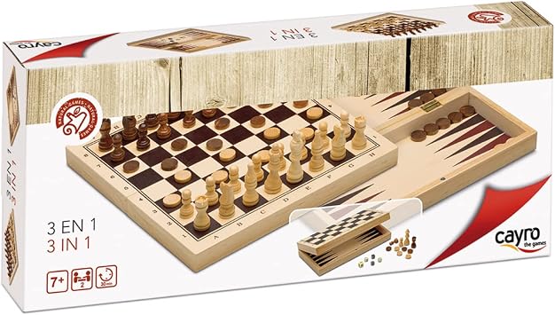 Set Cayro 3-in-1 Chess Backgamon Ladies