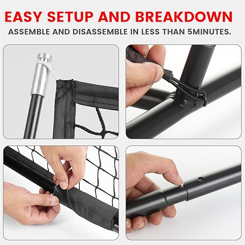 Miniatura 4 de Red de Barrera Deportiva, Red Deportiva, Red de Respaldo de Barricada, Perfecta para Béisbol, Sóftbol, Fútbol, Baloncesto, Lacrosse