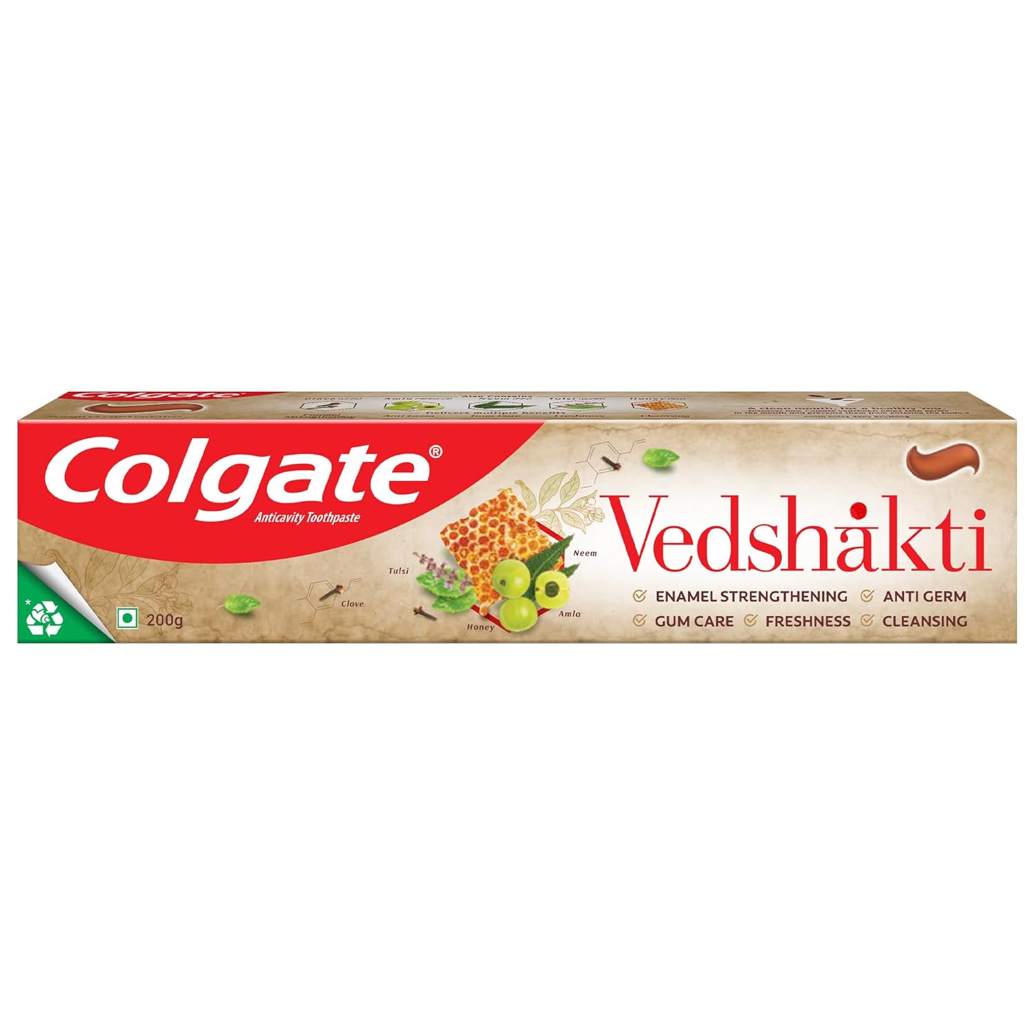 Colgate Swarna Vedshakti Ayurvedic Oral Care Toothpaste with anti-germ properties for whole mouth protection – 200gm