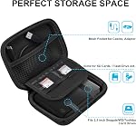 Lacdo Hard Drive Carrying Case for Seagate Portable/One Touch, WD Elements/My Passport, Toshiba Canvio Basics/Flex Portable External Hard Drive HDD Case 1TB 2TB 4TB 5TB 6TB Shockproof Travel Bag,Black