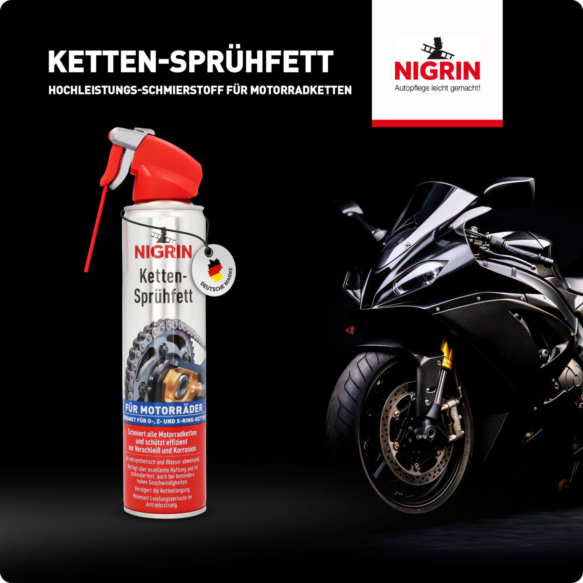 Nigrin 73888 Nigrin Grasso Spray per Le Catene, Sintetico, 400 ML