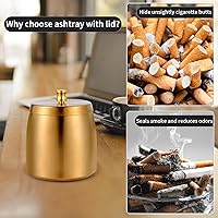 Vista 4 de Ceniceros para exteriores para patio con tapa, bandejas de cenizas con cubiertas, cenicero inodoro, juegos de bandejas de cenizas para cigarrillos