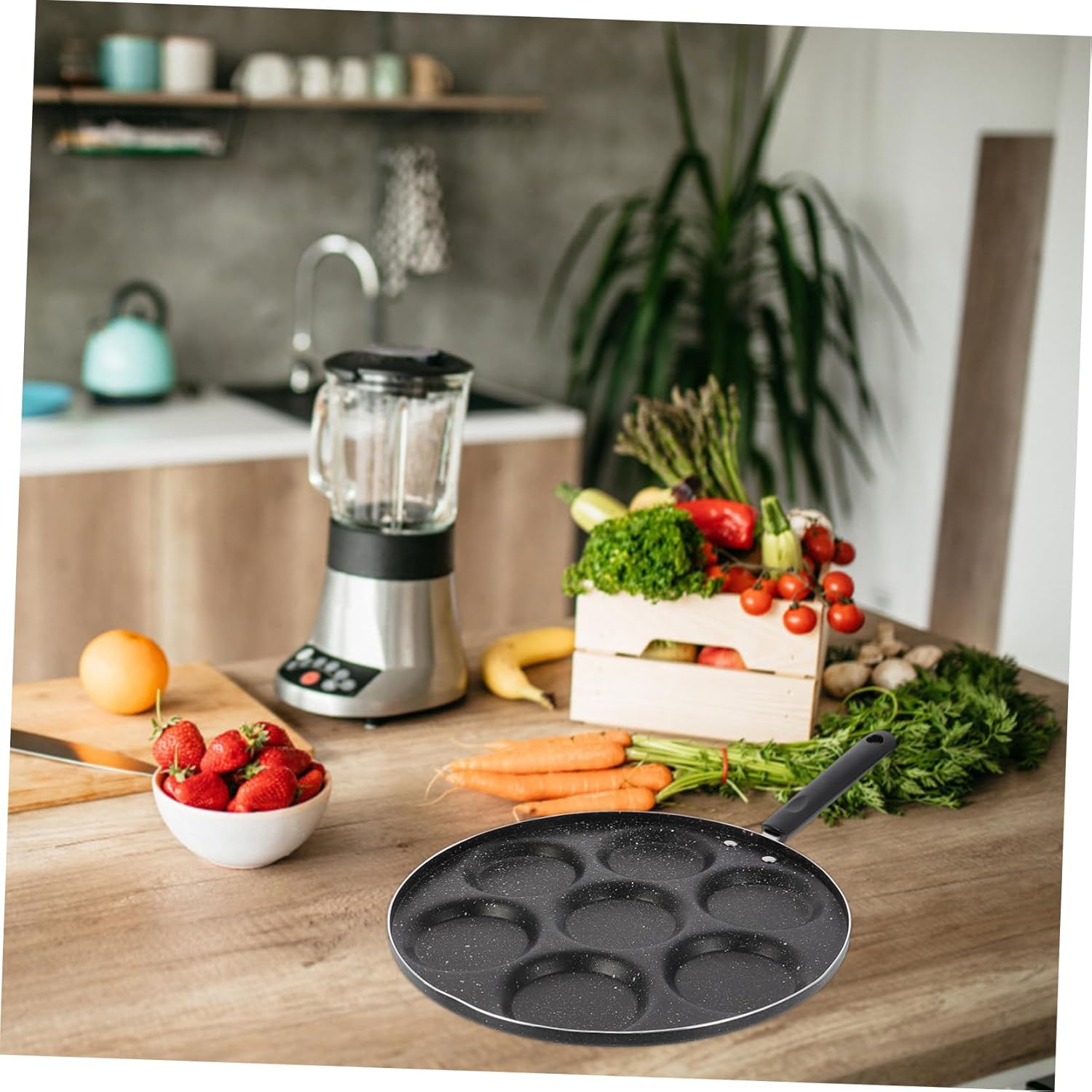 1pc Non-stick Fried Egg Pan Compartments Versatile Omelette Maker for Home Cooking and Restaurant Use for Eggs Pancakes and Sandwiches