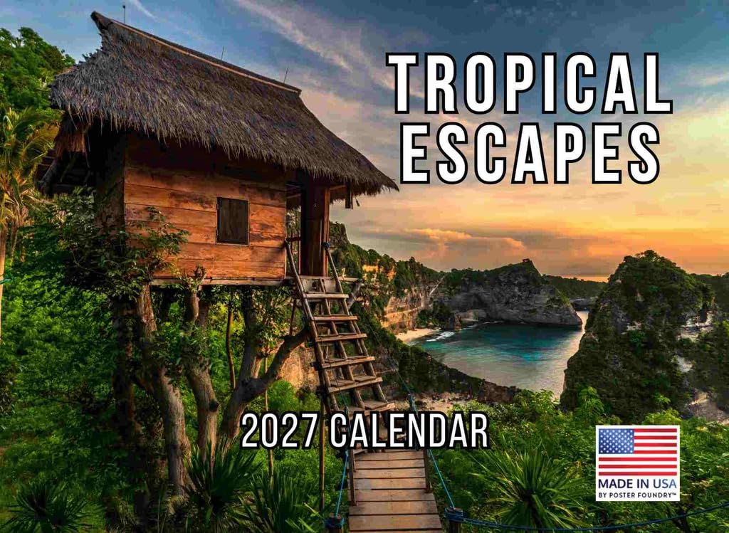 Tropical Escape 2025 Calendar | Made In The USA — image 1