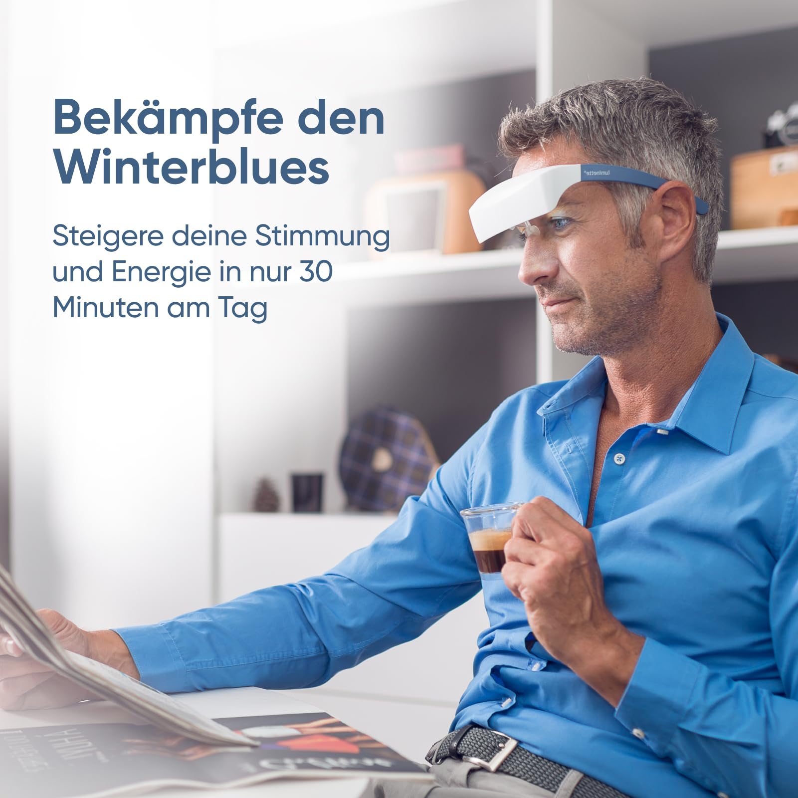 Luminette 2 Lichttherapie-Brillen (Version 2024) – Tragbare Tageslichtlampe – Natürliche Linderung für Schlafprobleme und saisonale Stimmungsstörungen
