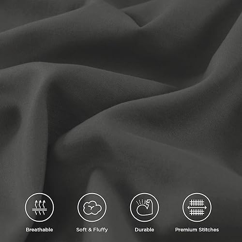 Miniatura 7 de Andency Juego de edredón con volantes de 3 piezas, estilo rural y elegante, para todas las estaciones, ligero y esponjoso, 1 edredón y 2 fundas de