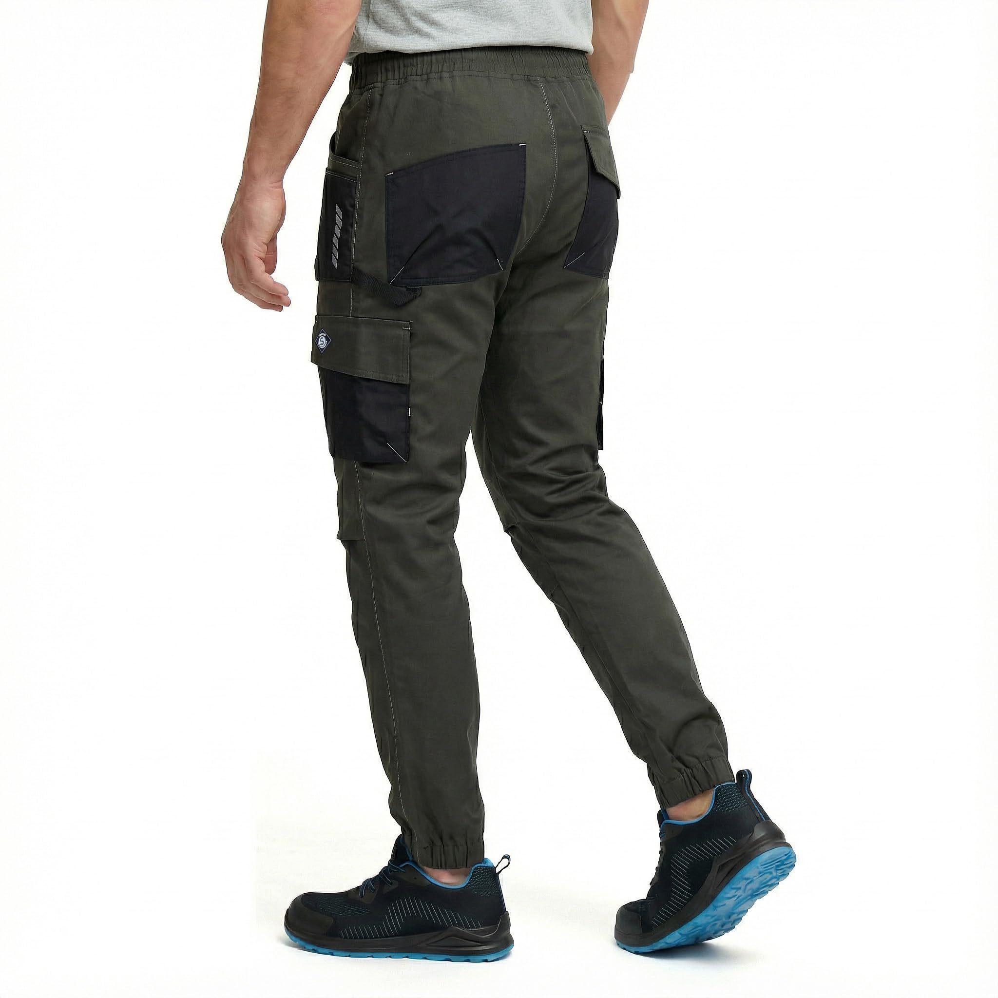DINOZAVR Revolt Sport Pantaloni da Uomo - Pantaloni da Lavoro da Uomo - Pantaloni da Uomo Elastici con Tasche multifunzionali