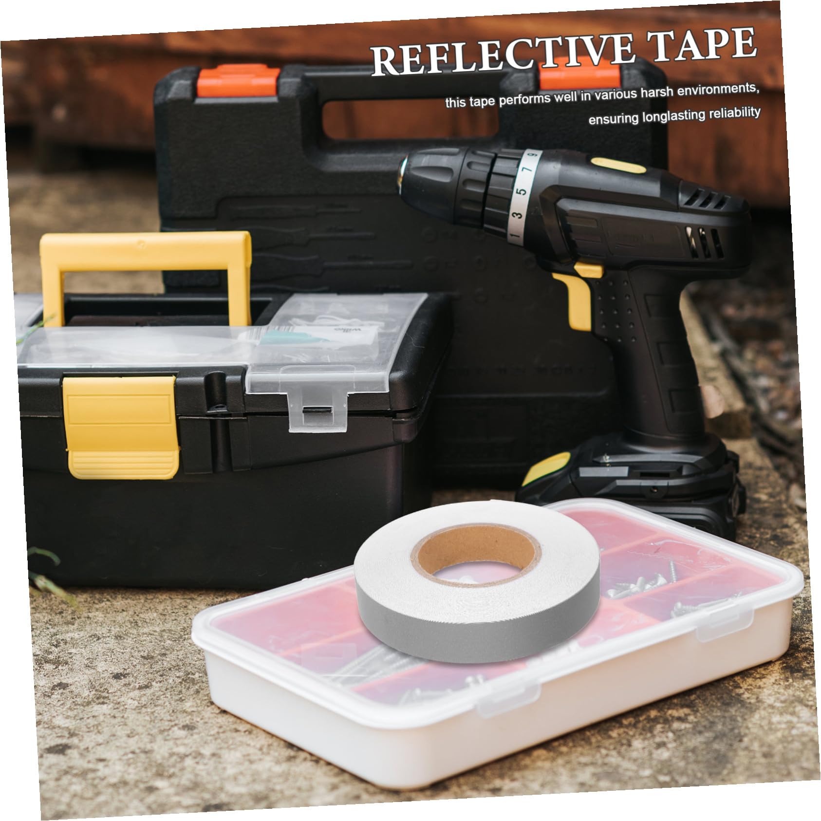 FRCOLOR Graues Reflektierendes Gewebe mit Kleberückseite 1 Rolle