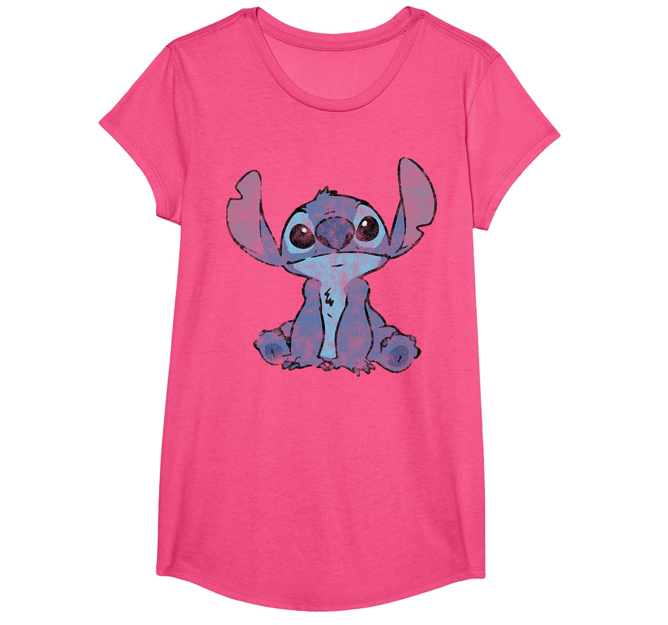 Disney Lilo &amp; Stitch Distressed Stitch Portrait T-Shirt