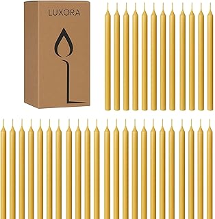 50 Minute Pure Beeswax Candles, Beeswax Meditation Candles, Refill Pack of 60 Mini Candles, Stress Releif Gifts for Women,Non Toxic Candle Made in Australia (Refills (60pcs)