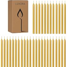 50 Minute Pure Beeswax Candles, Beeswax Meditation Candles, Refill Pack of 60 Mini Candles, Stress Releif Gifts for Women,Non Toxic Candle Made in Australia Refills 60pcs