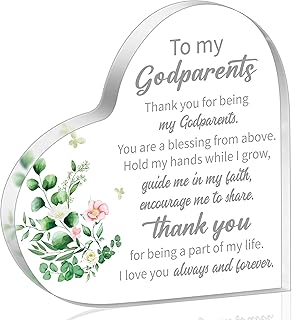 Yopyame Godparents Heart Acrylic Gifts