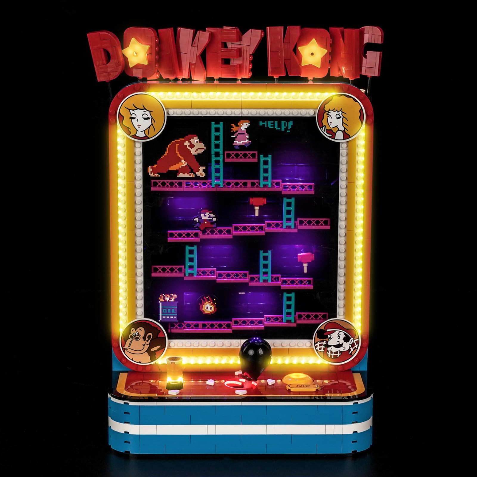 Light Kit Compatible with Lego 72051 Donkey Kong Arcade (No Model)