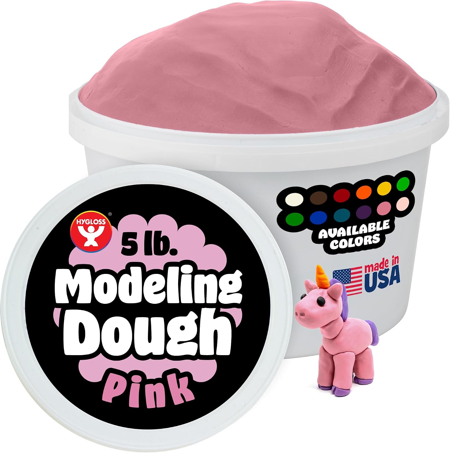 Hygloss Play Modeling Dough for Kids – Safe & Non-Toxic Sensory Dough for Arts and Crafts – 3 lb Tub – Play Clay for Toddler Activities, Preschool Classroom Must-Haves – Yellow Color, Scented