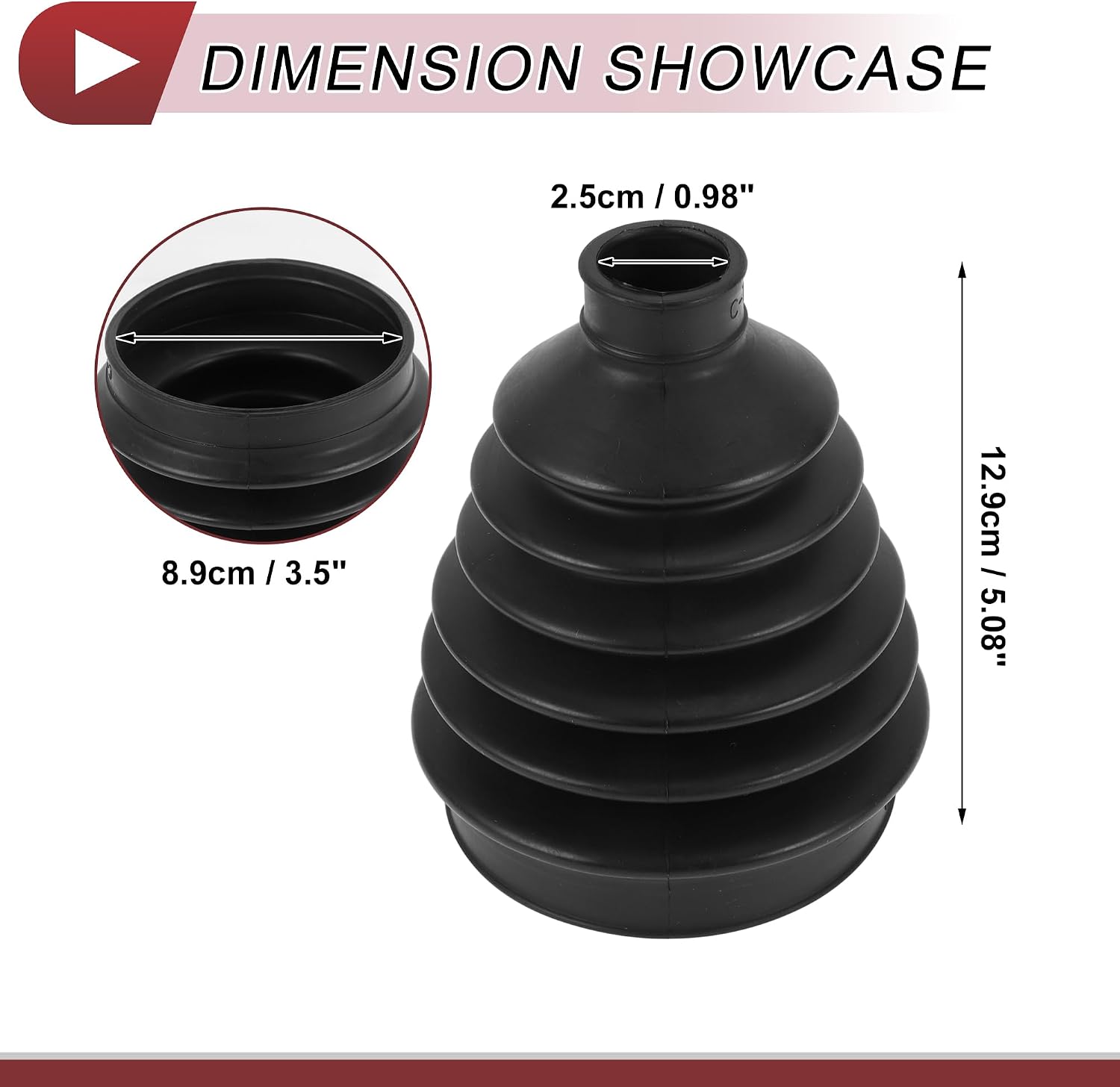1 Set CV Joint Boot Kit for Toyota RAV4 2005-2020 for Toyota Camry 2002-2003 Outer Constant Velocity Joint Boot W/Clamps No.442842120 Black Rubber